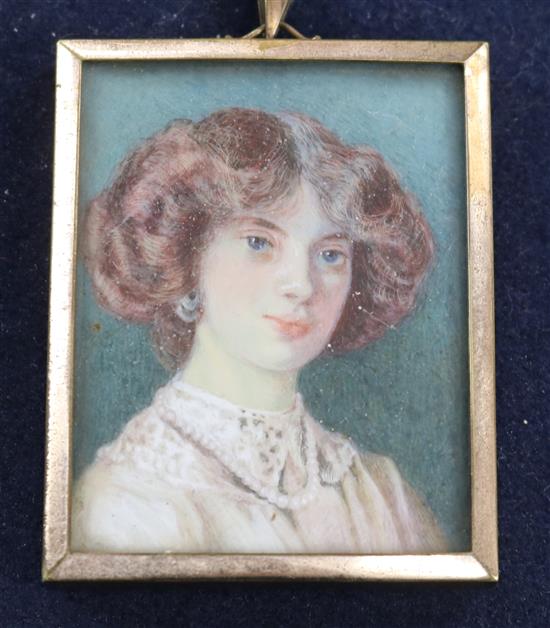 A miniature portrait of a lady